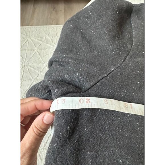 Madewell Betterterry Relaxed Turtleneck Sweatshirt in Heather Donegal Charcoal M - Picture 10 of 11